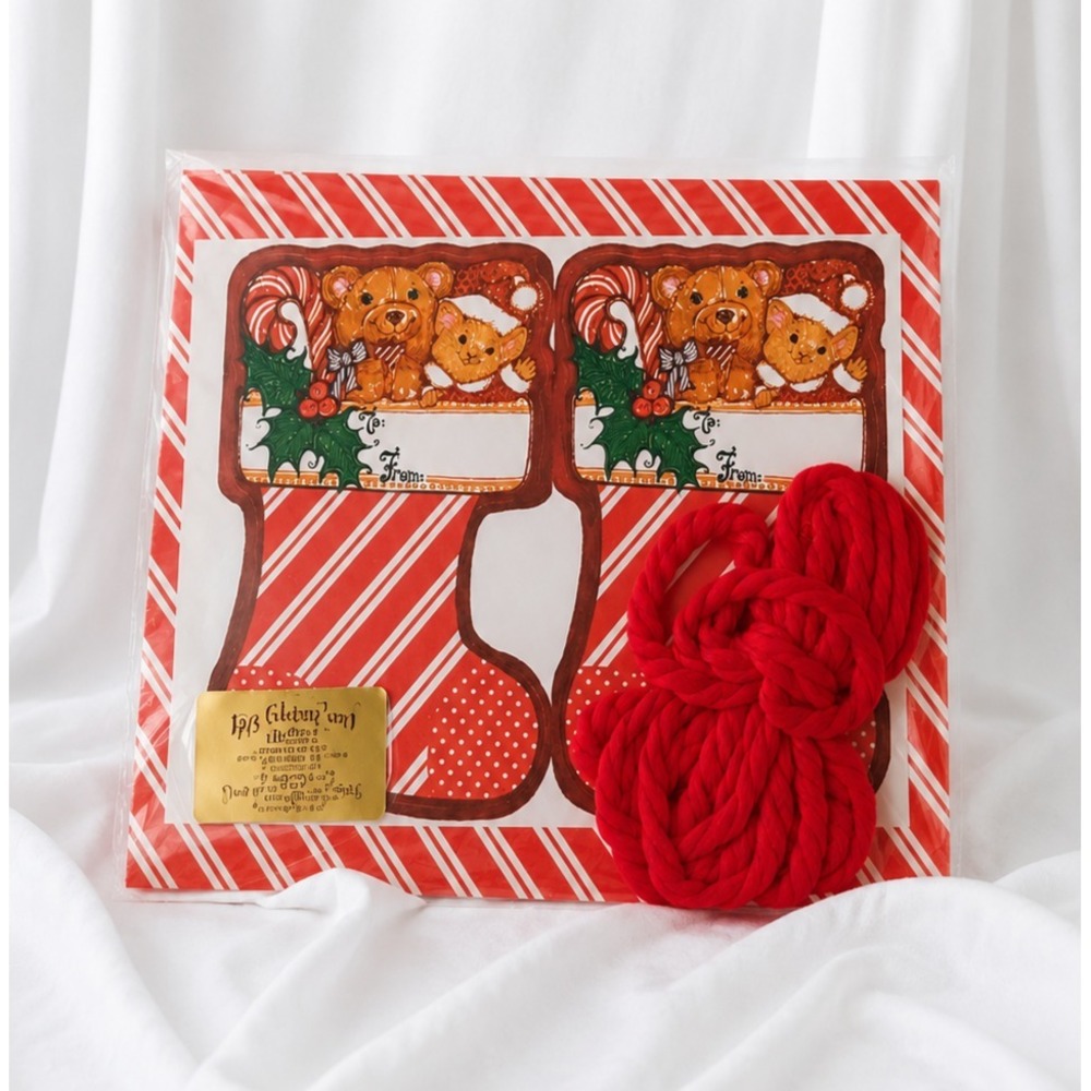 Current Holiday Gift Wrap Set Dots & Stripes 1979 Vintage‎ Christmas 24x30 NOS
